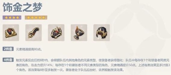 《原神》3.0新圣遗物揭秘：饰金之梦属性攻略全解析