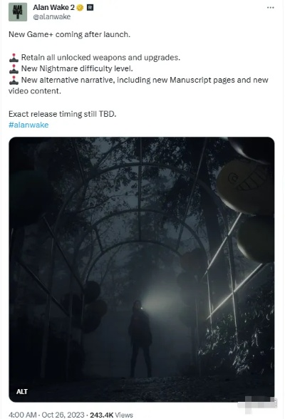 《心灵杀手2》新预告：10月独家大作，荒野大镖客复刻再创新高