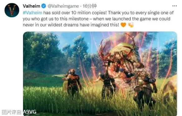 《Valheim》热销300万，官方推特感恩玩家支持，神殿之旅再续辉煌