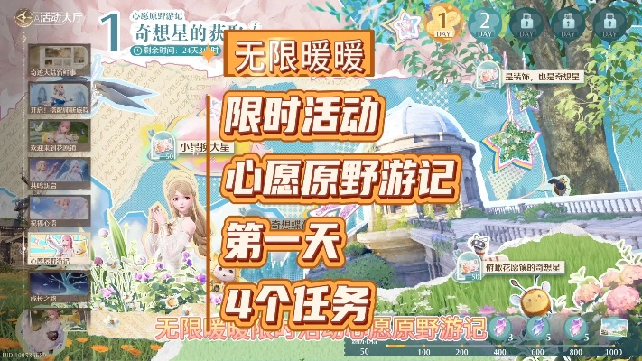 《无限暖暖》心愿原野探秘攻略，轻松解锁第一天宝藏之旅