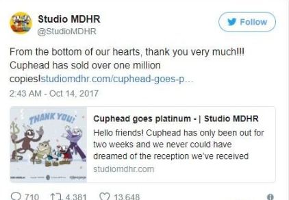 《茶杯头》销量突破百万，美国市场销量登顶，创新巅峰之作！