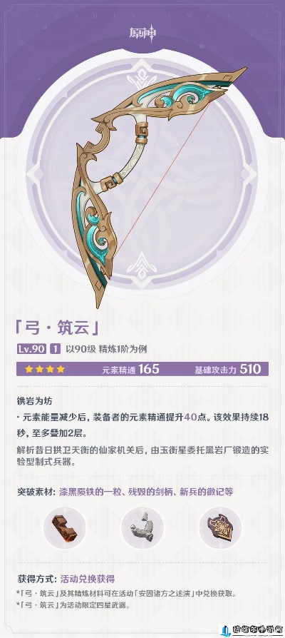 《原神》4.7活动武器筑云强度解析：深度剖析新价值解析