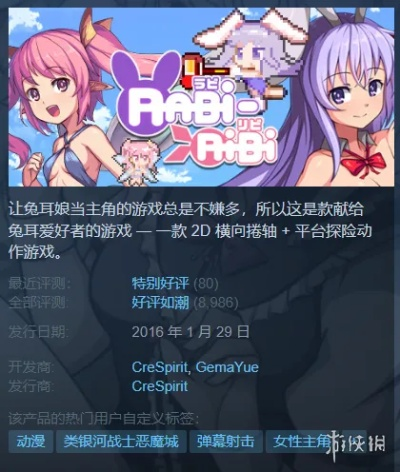 兔耳萌娘弹幕新篇《蓝色左轮》Steam独占，枪战体验再升级