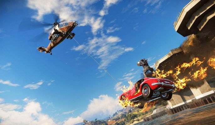 空中堡垒揭秘：正当防卫3新资料片震撼来袭，畅享极限飞行体验