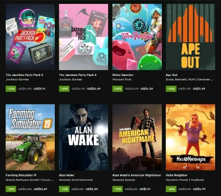 1月4日Epic特卖大揭秘：独家游戏福利大放送