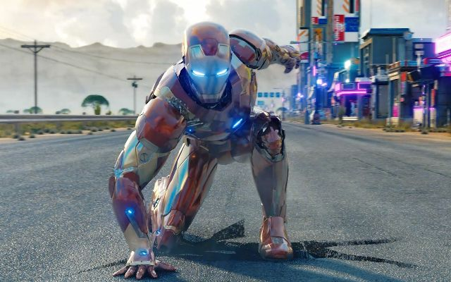 钢铁侠塑像震撼亮相，人形英雄霸气再现，价值闪耀登场