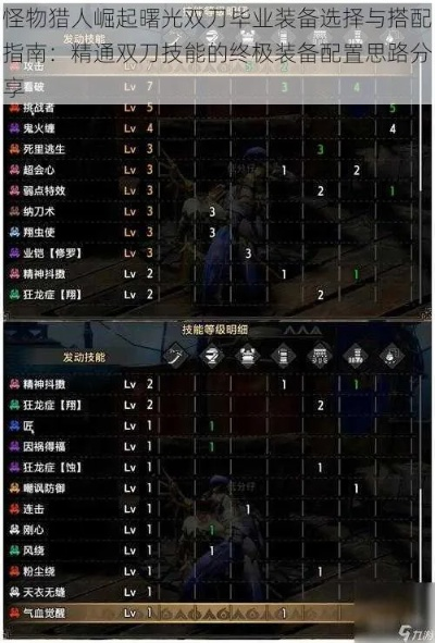 《怪物猎人崛起》曙光物理双刀装备攻略：物理双刀最强搭配解析
