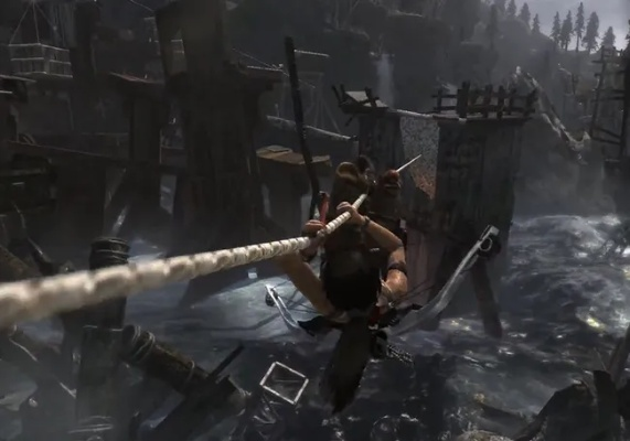 《古墓丽影9》E3求生演示：劳拉逆境求生，绝境求生技能大揭秘