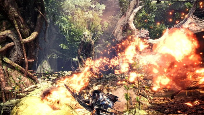 《怪物猎人：世界》截图曝光！怪物互撕大战一触即发