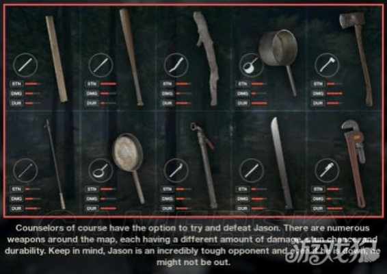 《十三号星期五》武器性能解析：耐久度与伤害力全揭秘，实战利器大排行