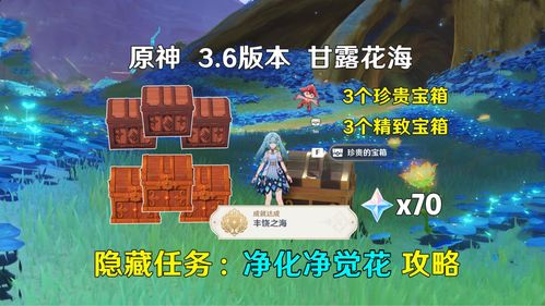 《原神》3.6净觉花解谜攻略：丰饶之海成就解锁秘籍