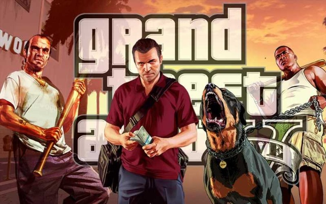 《侠盗猎车手5》街头混战海报，揭秘小混混世界！