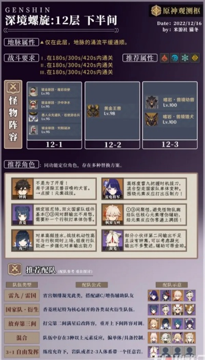 《原神》3.3深渊螺旋攻略：满星秘籍解锁新境界