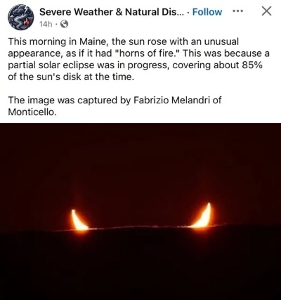 日食惊现“恶魔之角”！全球多地目睹神秘现象