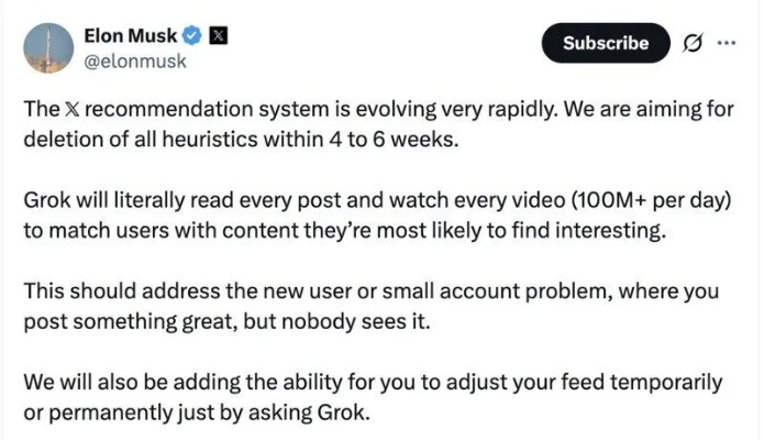 马斯克优化Grok游戏性能 推迟更新专注玩家体验