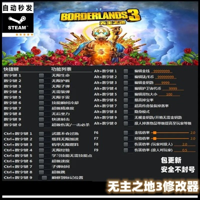 还在找无主之地2破解补丁？2025最新免Steam版与修改器兼容性实测