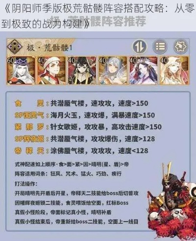 荒骷髅御魂本总翻车？2026年Q1顶级玩家实测3套速刷阵容与机制拆解