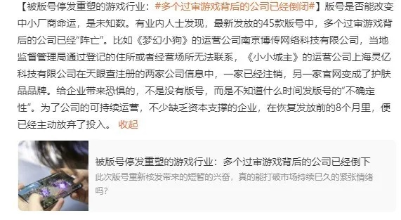 《版号解冻在望，游戏公司回暖春天何时至？》